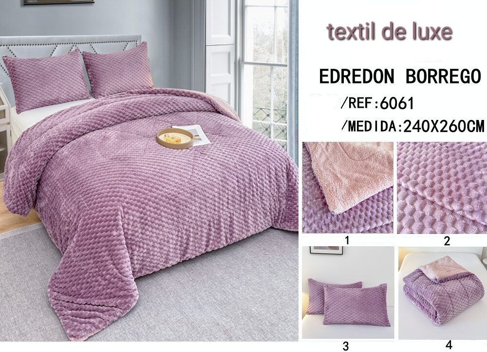 Edredon borreguito +2 cuadrantes. Modelo Topito. Cama 135-150 cm