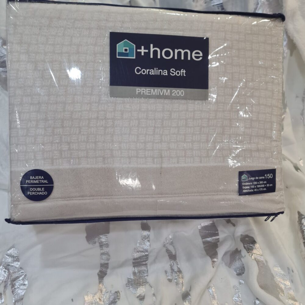 JUEGO DE SÁBANAS CORALINA 3PIEZAS. CAMA 150CM +HOME. SIENNA BEIGE