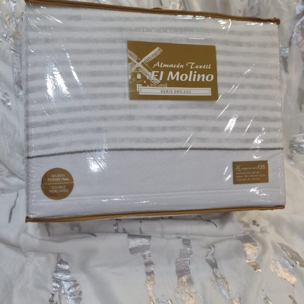 JUEGO DE SÁBANAS CORALINA 3PIEZAS CAMA 135CM. MODELO ANNA GRIS