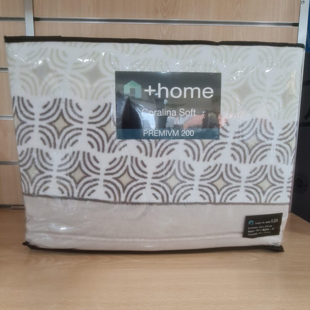 JUEGO DE SÁBANAS CORALINA 3PIEZAS CAMA 135CM. Modelo Estela Beige